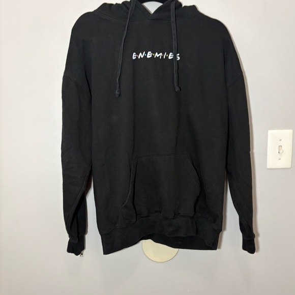 Rue21 Black Hoodie with White Text - Picture 8 of 8